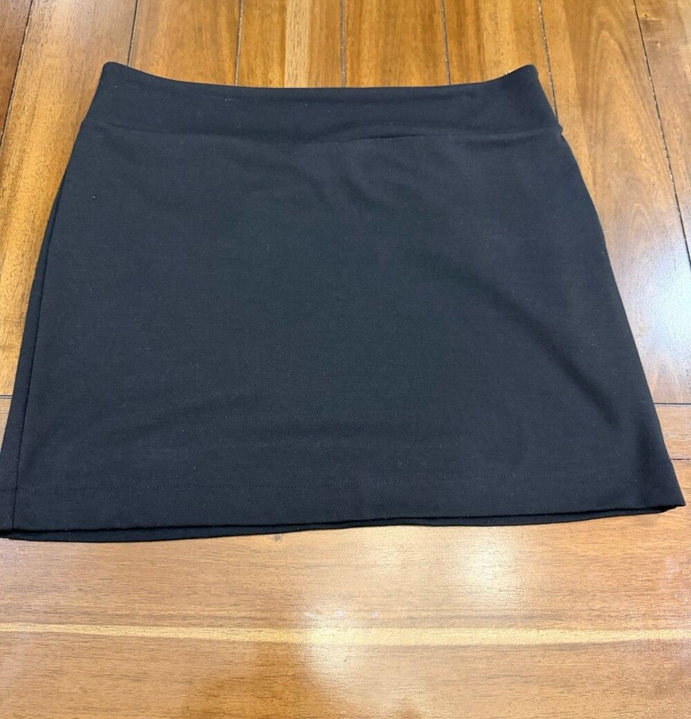 Banana Republic Black Solid A-Line Mini Skirt High Rise Lined Zip Size 10 - Picture 2 of 9
